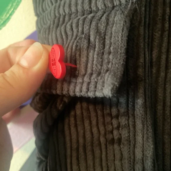 Black & Grey Corduroy Split Pants - Picture 2 of 5